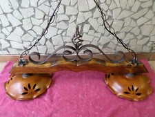 LAMPADARIO BILANCIERE STILE RUSTICO IN FERRO BATTUTO LEGNO TERRACOTTA RUSTICI