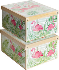 Set 2 Pezzi Scatole Armadio in