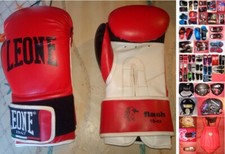 GUANTONI BOXE, LEONE FLASH, 10 Oz. Usati, e altro  per MMA