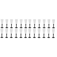 FLUTE CON BASE NERA IN CONFEZIONE DA 24 PEZZI REALIZZATI IN PLASTICA