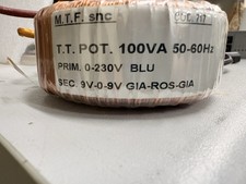 Trasformatore toroidale 220v/9V. 100VA