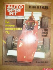 AUTO SPRINT - N. 6 - 8-15 FEBBRAIO 1971 - LE NUOVE MONOPOSTO '71 - RIVISTA
