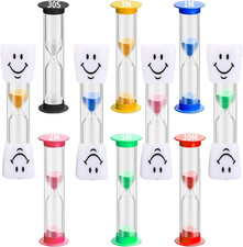 10 Pezzi Clessidra Timer, Clessidra Bambini Sabbia Colorata, 30S/1 Min/2 Minuti/
