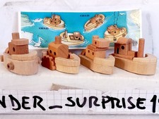 SORPRESINE KINDER FERRERO SERIE K98 N.85 N.88 VINTAGE NAVI LEGNO FIGURE TOP RAR