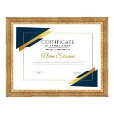 Cornice per attestati, pergamene, diplomi ROVESCIA BAROCCO ORO