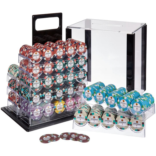 Set 1000 fiches - poker, showdown