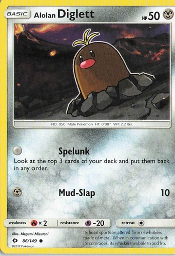 Alolan diglett 149 set - diglett,