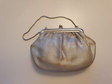 Pochette Vintage da sera in seta colore argento