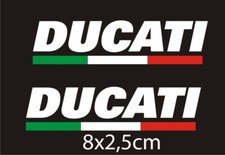 2 Adesivi DUCATI con tricolore
