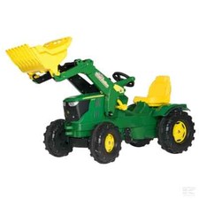 R61109 John Deer 6210R Trattore a pedali con caricatore frontale Rolly toys