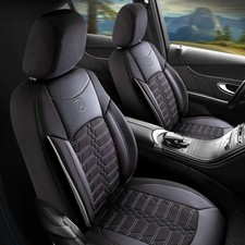 Coprisedili adatti per Ford Fiesta in nero e grigio con tasca posteriore