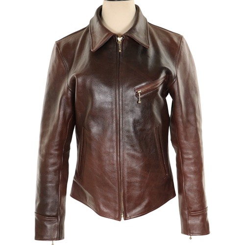 Giacca pelle marrone west - giacca,