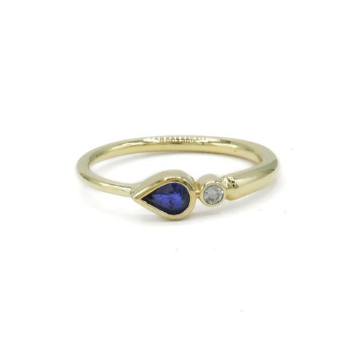 Anello con goccia - , di