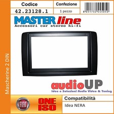 MASCHERINA AUTORADIO 2 DIN PER FIAT IDEA DAL 2005 IN POI. ADATTATORE COLORE NERO