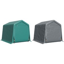 Outsunny Casetta da Giardino e Garage per Auto Moto e Bici in Metallo Tessuto PE