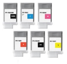 6 x Original Ink Canon iPF5100