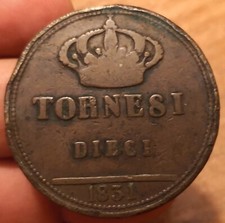 10 Tornesi 1831, Regno Due