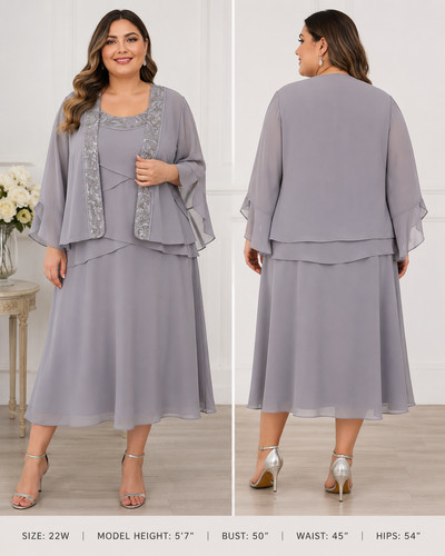 Abito chiffon 22w plus - in,