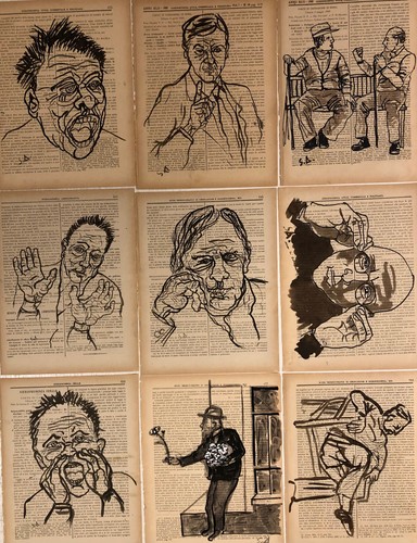 Disegni china su fogli - ,