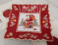 Villeroy & Boch TOY'S FANTASY ciotola quadrata Babbo Natale sul tetto 23 cm NUOVO V&B confezione originale altro