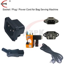 Sacchetto tessuto macchina da cucire ricambi 3 pin spina presa cavo alimentazione cavo