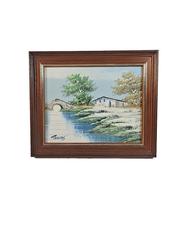 Framed signed oil painting - framed,