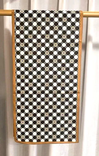 Sciarpa lunga x13 n - lunga, 55"x13"b/n