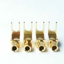 4pcs Hi-Fi Gold Plated Spade
