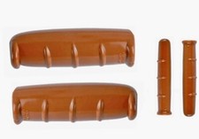 Coppia MANOPOLE + MANOPOLINI (Freno) MIELE per Bici R - Bacchetta - Epoca