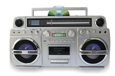 TechPlay "Monster S" Boombox/CD/Cassetta Portatile Stile 1980S AM/FM, Ricaricabile