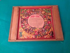 ANTICO GIOCO DELL'OCA E DAMA JEU DEL'OIE IN LEGNO ANNI '40-'50