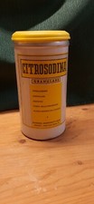 Grande  Barattolo di  latta vuoto CITROSODINA Roussel- Maestretti