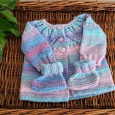 Cardigan bambino rosa lavanda
