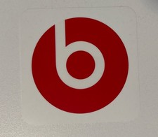 Adesivo decalcomania logo rosso tondo originale Beats By Dre nuovo cerchio 2,5"D