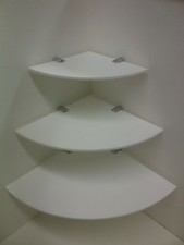 Ripiani angolari in perspex