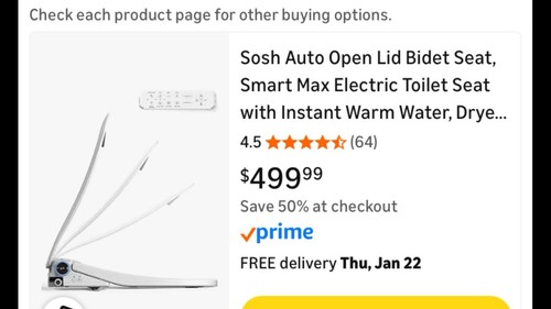 Sosh bidet coperchio auto - sosh,
