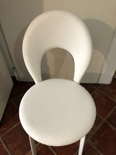 Sedia In Pelle Ecologica Nuova, Mod. Vittoria brand INGENIA- Bontempi. Bianca