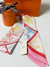 Francobollo Hermes Twilly Faubourg appassionato mai usato con etichette scatola e borsa 2025AW