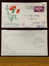 ITALIA FDC VENETIA 1956 - GRONCHI IN NORDAMERICA Raro ANNULLO ARRIVO al verso