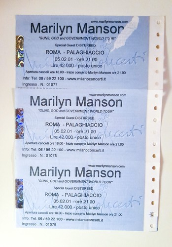 Biglietti concerto marilyn - biglietti,
