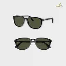Occhiali da sole Persol PO3019S - montatura in acetato nero - lenti in cristallo verde