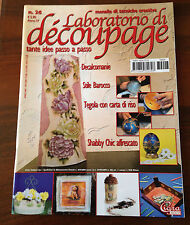 LABORATORIO DI DECOUPAGE N.26 2007 -STILE BAROCCO -TEGOLA CON CARTA DI RISO 