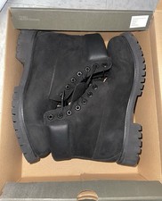 Timberland Uomo 6 Pollici Premium Stivali Impermeabili Taglia 9W Nero Nubuck Primaloft