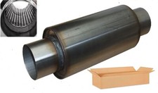 SILENZIATORE MARMITTA SCARICO FREE FLOW RISONATORE ACCIAIO INOX 4 POLLICI (101 MM)