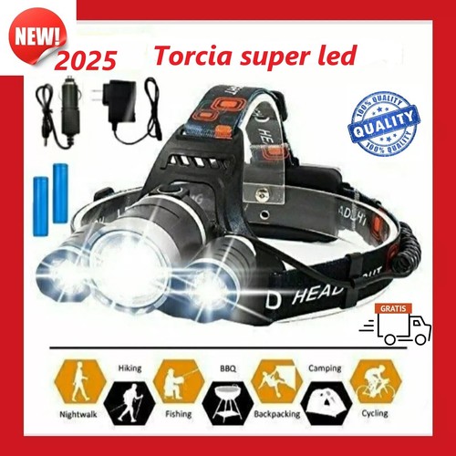 Torcia frontale ricaricabile - torcia,