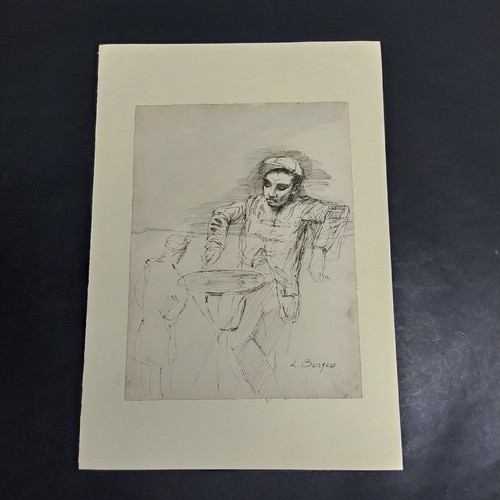 Disegno schizzo penna - a, un