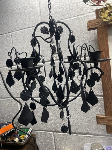 Lampadario vintage nero - lampadario,