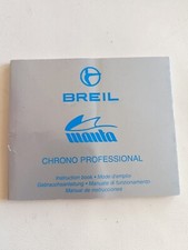 BREIL Manta Chrono Professional Libretto Istruzioni Orologio Cronografo 