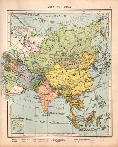 Asia politica carta geografica - politica,
