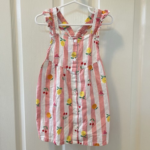 Abito rosa righe frutta - abito,